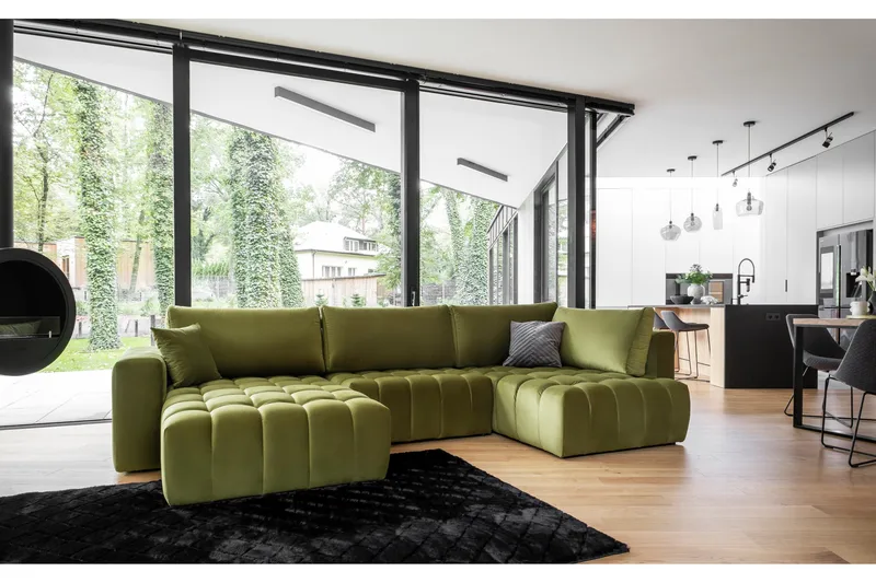 Yorktown U-sovesofa Divan Venstre, Guld