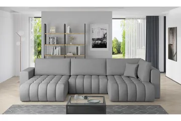 Yorktown U-sovesofa Divan Venstre - Lysegrå - Møbler - Sofaer - Sovesofaer - Sovesofa divan