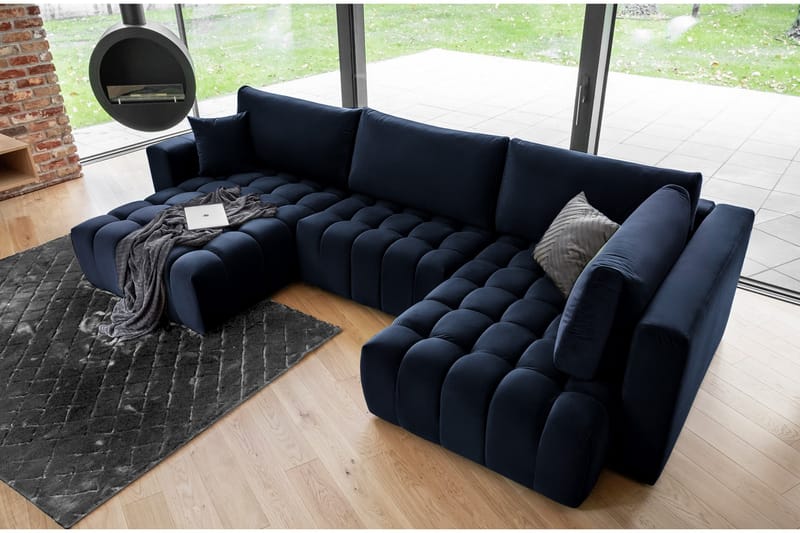 Yorktown U-sovesofa Divan Venstre - Mørkeblå - Møbler - Sofaer - Sovesofaer - Sovesofa divan