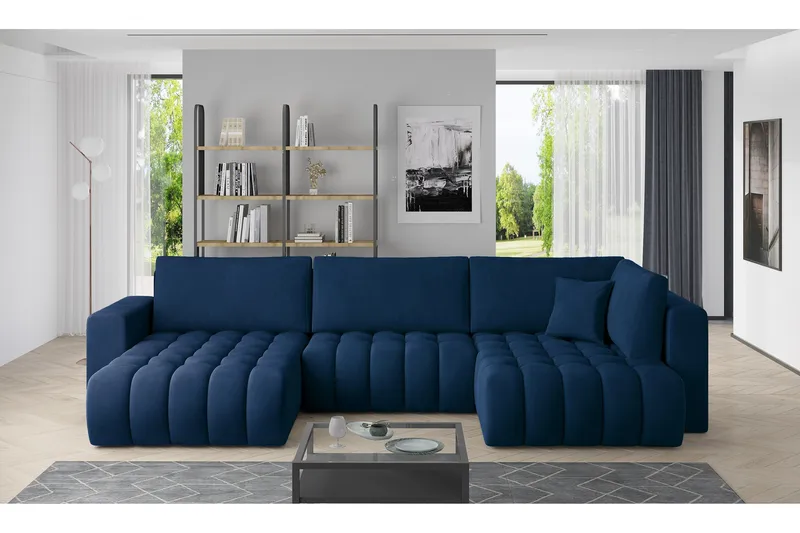 Yorktown U-sovesofa Divan Venstre - Mørkeblå - Møbler - Sofaer - Sovesofaer - Sovesofa divan