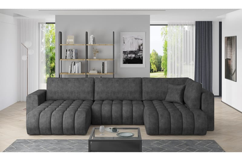 Yorktown U-sovesofa Divan Venstre - Mørkegrå - Møbler - Sofaer - Sovesofaer - Sovesofa divan
