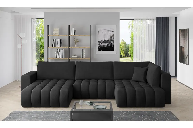 Yorktown U-sovesofa Divan Venstre - Mørkegrå - Møbler - Sofaer - Sovesofaer - Sovesofa divan