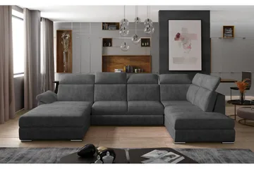 Zoana U-Sovesofa Venstre - Grå - Møbler - Sofaer - Sovesofaer - Sovesofa divan