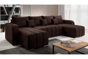 Zulueta 8-seters Sovesofa Høyre - Brun - Møbler - Sofaer - Sovesofaer - Sovesofa divan