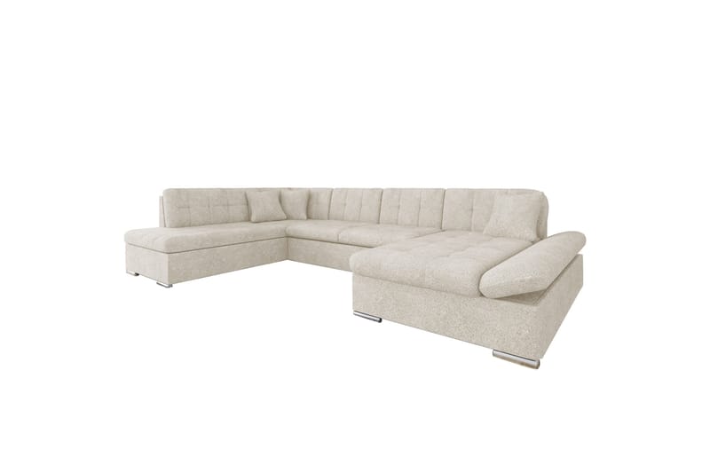 Zumar Sovesofa med Sjeselong og Dobbel Sjeselong 4-seter i Bouclé, Beige