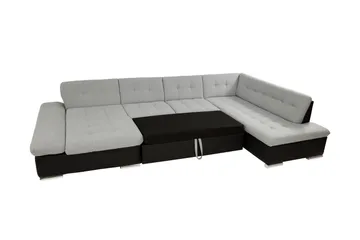 Zumar Sovesofa med Sjeselong og Dobbel Sjeselong 4-seter i Bouclé - Beige - Møbler - Sofaer - Sovesofaer - Sovesofa divan