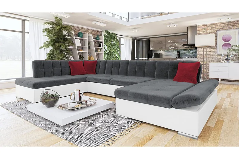 Zumar U-sovesofa 345x205x77 cm - Møbler - Sofaer - Sovesofaer - Sovesofa divan