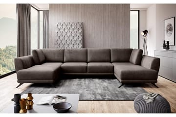 Sovesofa Dobbeltsjeselong Kazuma - Brun - Møbler - Sofaer - Sovesofaer - Langsgående sovesofa