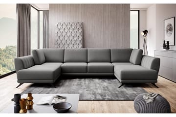 Sovesofa Dobbeltsjeselong Kazuma - Grå - Møbler - Sofaer - Sovesofaer - Langsgående sovesofa