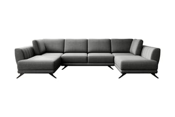 Sovesofa Dobbeltsjeselong Kazuma - Grå - Møbler - Sofaer - Sovesofaer - Langsgående sovesofa