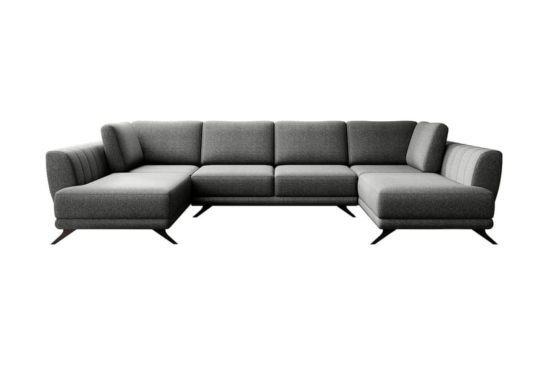 Sovesofa Dobbeltsjeselong Kazuma - Grå - Møbler - Sofaer - Sovesofaer - Langsgående sovesofa