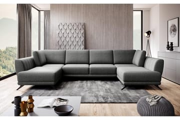 Sovesofa Dobbeltsjeselong Kazuma - Grå - Møbler - Sofaer - Sovesofaer - Langsgående sovesofa