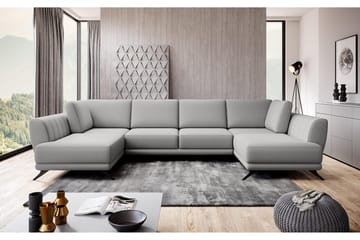 Sovesofa Dobbeltsjeselong Kazuma - Lysegrå - Møbler - Sofaer - Sovesofaer - Langsgående sovesofa