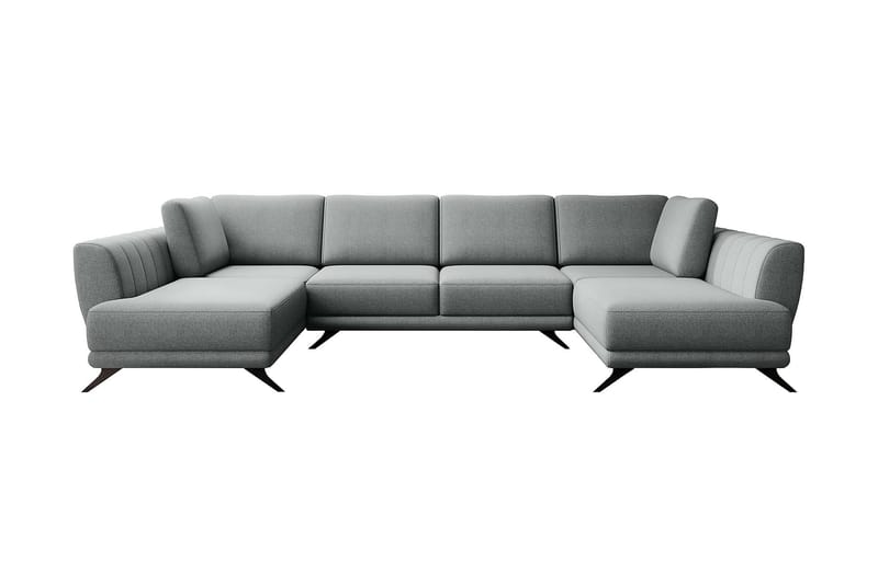 Sovesofa Dobbeltsjeselong Kazuma - Lysegrå - Møbler - Sofaer - Sovesofaer - Langsgående sovesofa