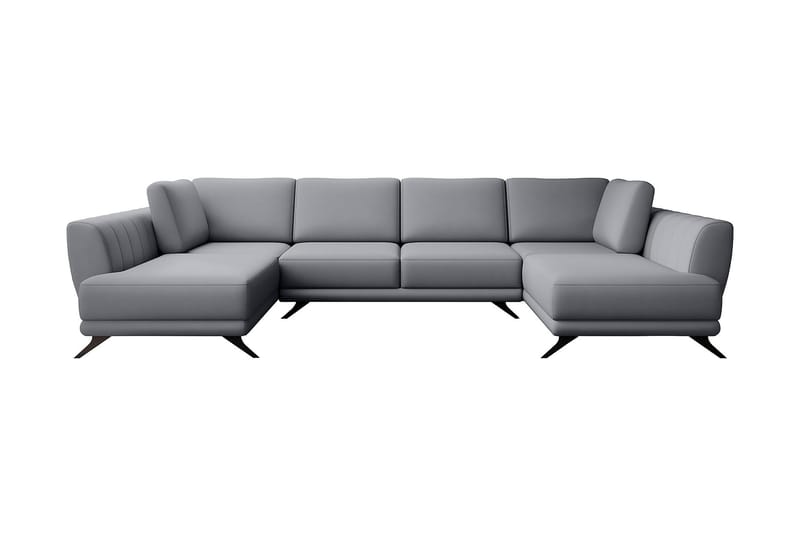 Sovesofa Dobbeltsjeselong Kazuma - Lysegrå - Møbler - Sofaer - Sovesofaer - Langsgående sovesofa