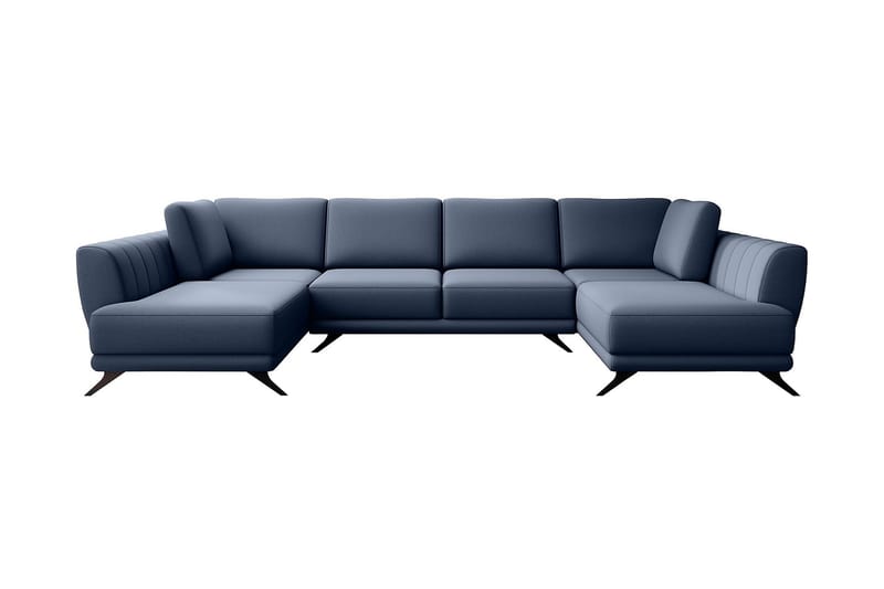 Sovesofa Dobbeltsjeselong Kazuma - Mørkeblå - Møbler - Sofaer - Sovesofaer - Langsgående sovesofa