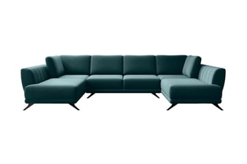 Sovesofa Dobbeltsjeselong Kazuma - Mørkegrønn - Møbler - Sofaer - Sovesofaer - Langsgående sovesofa