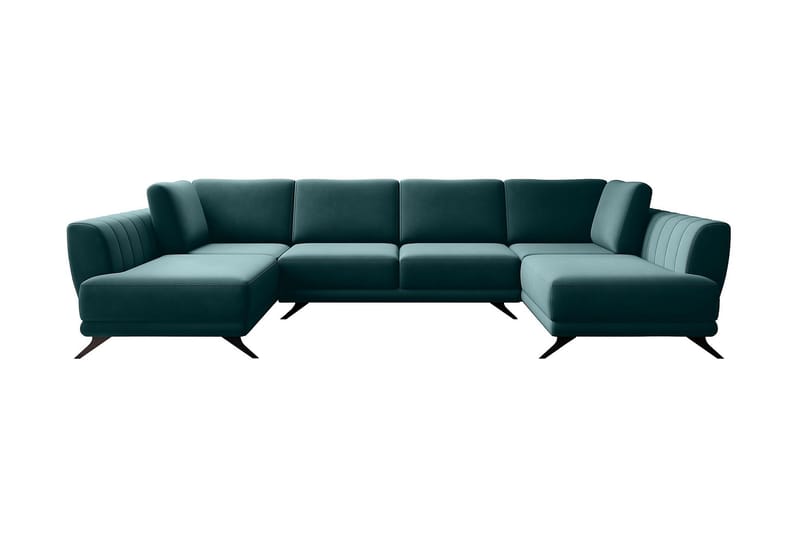 Sovesofa Dobbeltsjeselong Kazuma - Mørkegrønn - Møbler - Sofaer - Sovesofaer - Langsgående sovesofa