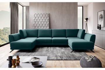 Sovesofa Dobbeltsjeselong Kazuma - Mørkegrønn - Møbler - Sofaer - Sovesofaer - Langsgående sovesofa