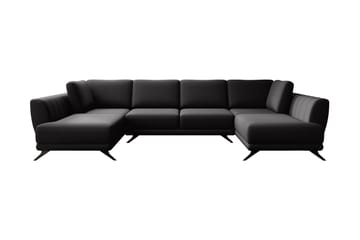 Sovesofa Dobbeltsjeselong Kazuma - Svart - Møbler - Sofaer - Sovesofaer - Langsgående sovesofa