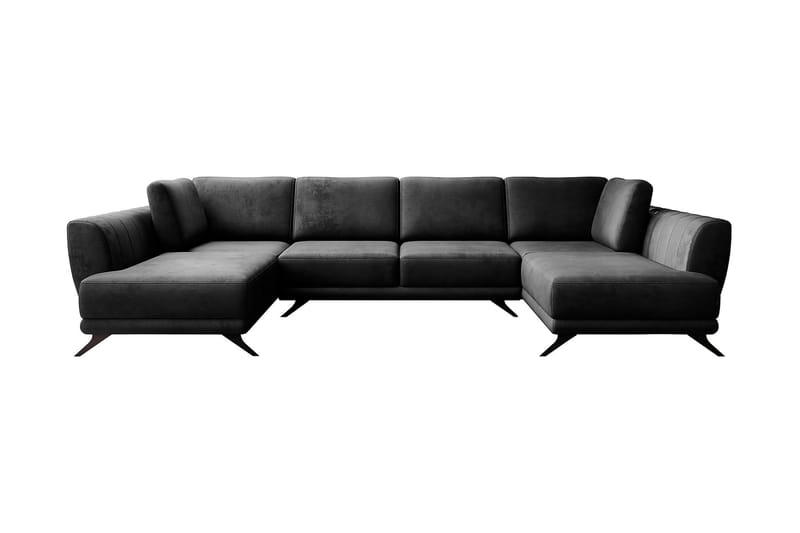 Sovesofa Dobbeltsjeselong Kazuma - Svart - Møbler - Sofaer - Sovesofaer - Langsgående sovesofa