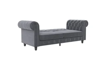 Sovesofa Felix 236x87x83 cm, Antrasitt, Fløyel - 236x87x83 cm, Antrasitt, Fløyel - Møbler - Sofaer - Sovesofaer - 3 seters sovesofa