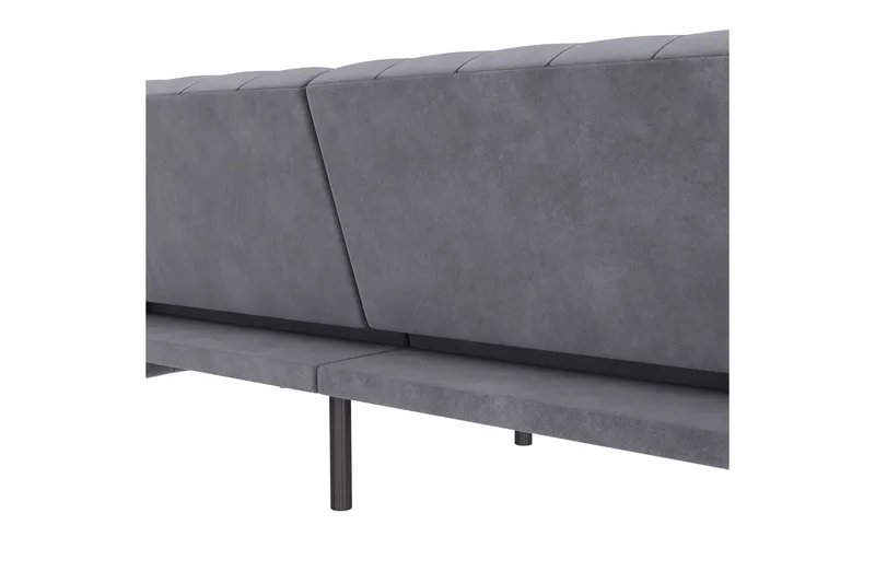 Sovesofa Felix 236x87x83 cm, Antrasitt, Fløyel - 236x87x83 cm, Antrasitt, Fløyel - Møbler - Sofaer - Sovesofaer - 3 seters sovesofa
