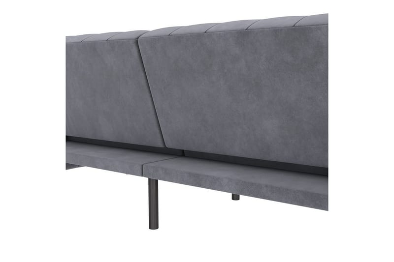 Sovesofa Felix 236x87x83 cm, Antrasitt, Fløyel - 236x87x83 cm, Antrasitt, Fløyel - Møbler - Sofaer - Sovesofaer - 3 seters sovesofa