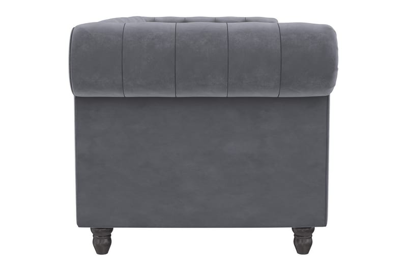 Sovesofa Felix 236x87x83 cm, Antrasitt, Fløyel - 236x87x83 cm, Antrasitt, Fløyel - Møbler - Sofaer - Sovesofaer - 3 seters sovesofa