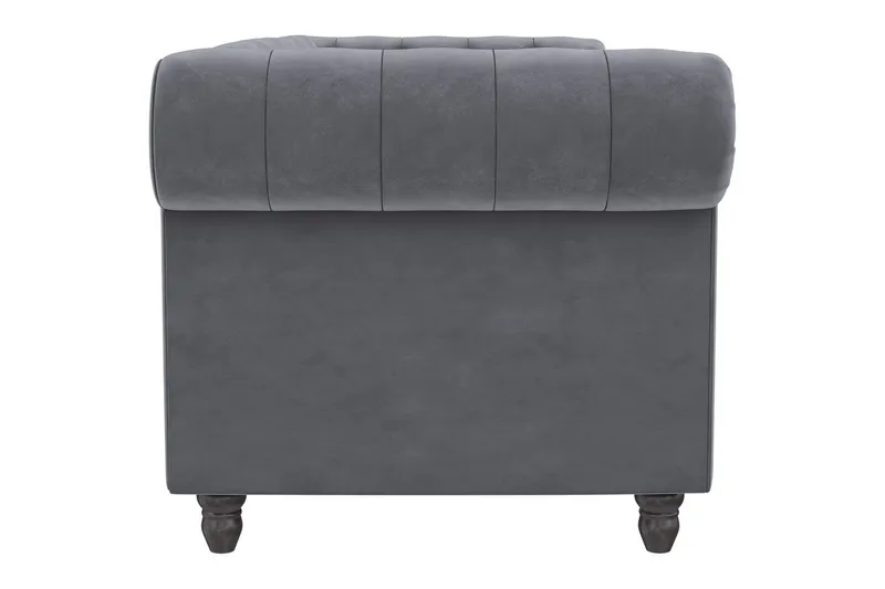 Sovesofa Felix 236x87x83 cm, Antrasitt, Fløyel - 236x87x83 cm, Antrasitt, Fløyel - Møbler - Sofaer - Sovesofaer - 3 seters sovesofa
