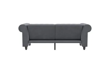 Sovesofa Felix 236x87x83 cm, Antrasitt, Fløyel - 236x87x83 cm, Antrasitt, Fløyel - Møbler - Sofaer - Sovesofaer - 3 seters sovesofa