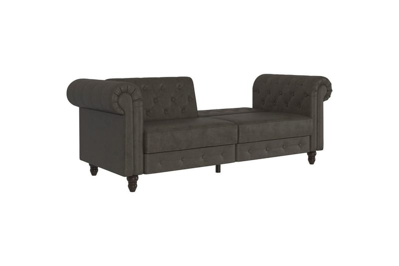 Sovesofa Felix 236x87x83 cm, Antrasitt, Mikrofiber/Tre/Metall - 236x87x83 cm, Antrasitt, Mikrofiber/Tre/Metall - Møbler - Sofaer - Sovesofaer - 3 seters sovesofa