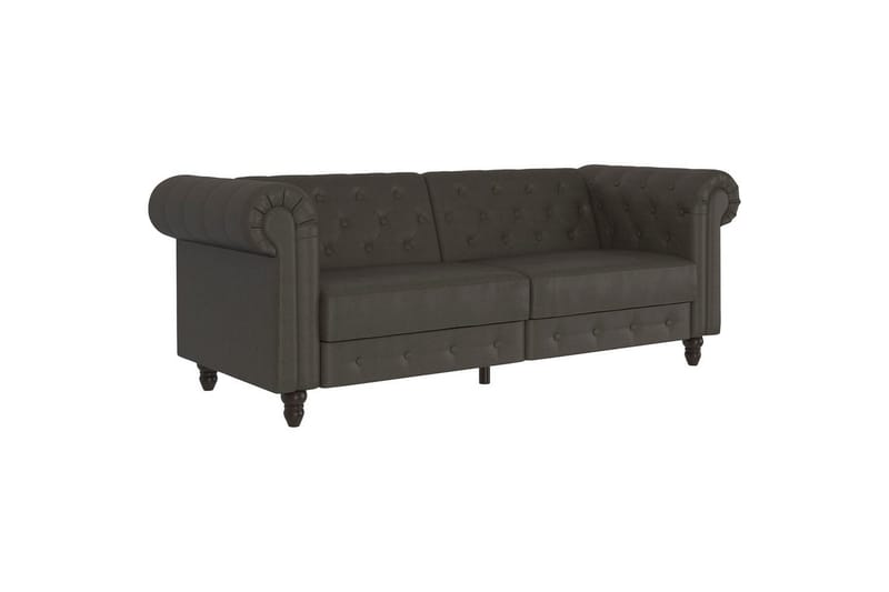 Sovesofa Felix 236x87x83 cm, Antrasitt, Mikrofiber/Tre/Metall - 236x87x83 cm, Antrasitt, Mikrofiber/Tre/Metall - Møbler - Sofaer - Sovesofaer - 3 seters sovesofa