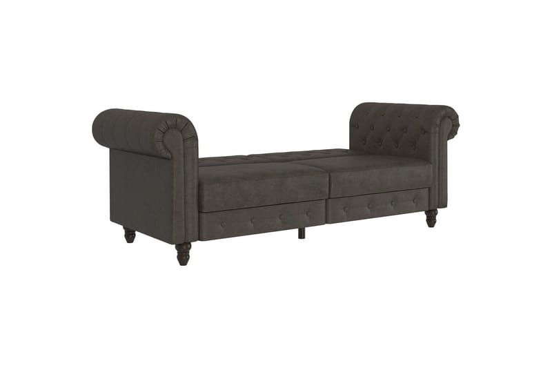 Sovesofa Felix 236x87x83 cm, Antrasitt, Mikrofiber/Tre/Metall - 236x87x83 cm, Antrasitt, Mikrofiber/Tre/Metall - Møbler - Sofaer - Sovesofaer - 3 seters sovesofa