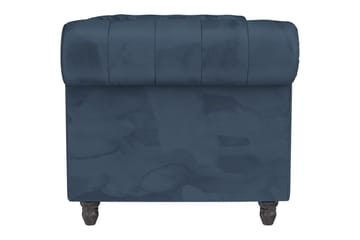 Sovesofa Felix 236x87x83 cm, Blå, Fløyel - 236x87x83 cm, Blå, Fløyel - Møbler - Sofaer - Sovesofaer - 3 seters sovesofa