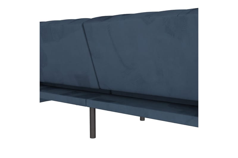 Sovesofa Felix 236x87x83 cm, Blå, Fløyel - 236x87x83 cm, Blå, Fløyel - Møbler - Sofaer - Sovesofaer - 3 seters sovesofa