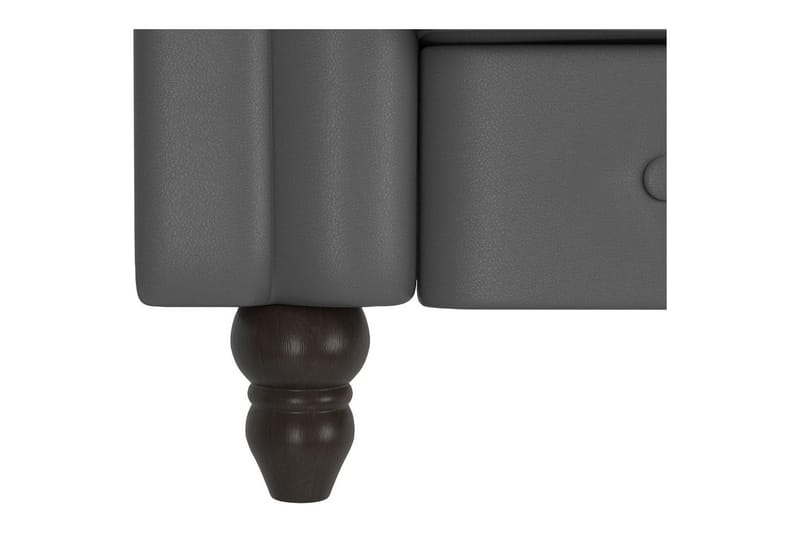 Sovesofa Felix 236x87x83 cm, Grå, PU/tre/metall - 236x87x83 cm, Grå, PU/tre/metall - Møbler - Sofaer - Sovesofaer - 3 seters sovesofa