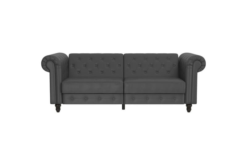 Sovesofa Felix 236x87x83 cm, Grå, PU/tre/metall - 236x87x83 cm, Grå, PU/tre/metall - Møbler - Sofaer - Sovesofaer - 3 seters sovesofa