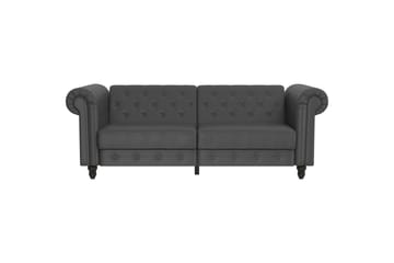 Sovesofa Felix 236x87x83 cm, Grå, PU/tre/metall - 236x87x83 cm, Grå, PU/tre/metall - Møbler - Sofaer - Sovesofaer - 3 seters sovesofa