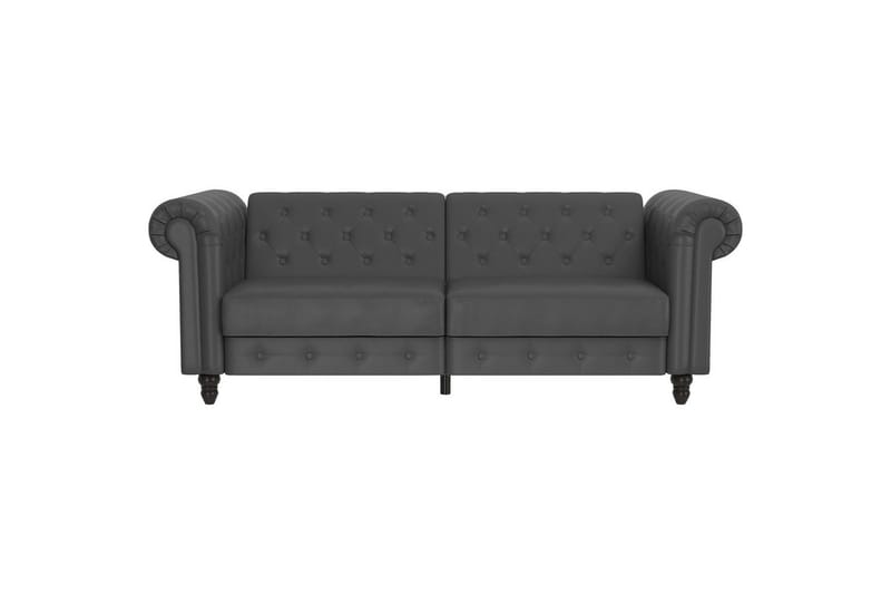 Sovesofa Felix 236x87x83 cm, Grå, PU/tre/metall - 236x87x83 cm, Grå, PU/tre/metall - Møbler - Sofaer - Sovesofaer - 3 seters sovesofa