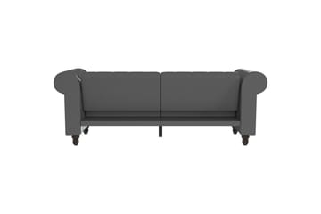 Sovesofa Felix 236x87x83 cm, Grå, PU/tre/metall - 236x87x83 cm, Grå, PU/tre/metall - Møbler - Sofaer - Sovesofaer - 3 seters sovesofa