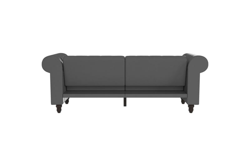 Sovesofa Felix 236x87x83 cm, Grå, PU/tre/metall - 236x87x83 cm, Grå, PU/tre/metall - Møbler - Sofaer - Sovesofaer - 3 seters sovesofa