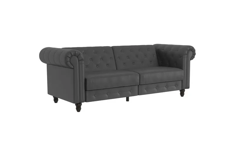 Sovesofa Felix 236x87x83 cm, Grå, PU/tre/metall, 236x87x83 cm, Grå, PU/tre/metall