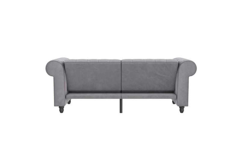 Sovesofa Felix 236x87x83 cm, Lys grå, Fløyel - 236x87x83 cm, Lys grå, Fløyel - Møbler - Sofaer - Sovesofaer - 3 seters sovesofa