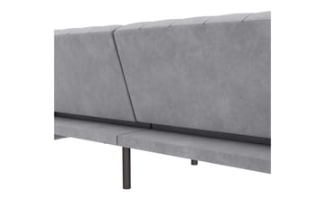 Sovesofa Felix 236x87x83 cm, Lys grå, Fløyel - 236x87x83 cm, Lys grå, Fløyel - Møbler - Sofaer - Sovesofaer - 3 seters sovesofa