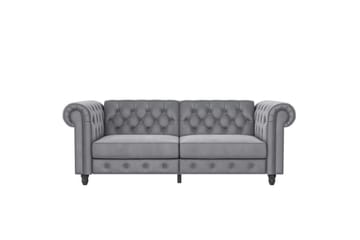 Sovesofa Felix 236x87x83 cm, Lys grå, Fløyel - 236x87x83 cm, Lys grå, Fløyel - Møbler - Sofaer - Sovesofaer - 3 seters sovesofa