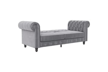 Sovesofa Felix 236x87x83 cm, Lys grå, Fløyel - 236x87x83 cm, Lys grå, Fløyel - Møbler - Sofaer - Sovesofaer - 3 seters sovesofa