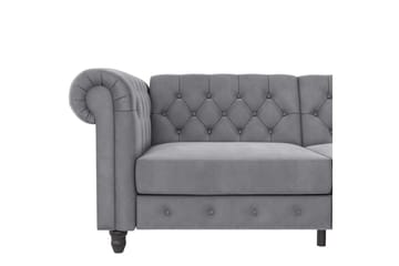 Sovesofa Felix 236x87x83 cm, Lys grå, Fløyel - 236x87x83 cm, Lys grå, Fløyel - Møbler - Sofaer - Sovesofaer - 3 seters sovesofa