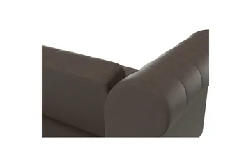 Sovesofa Felix 236x87x83 cm, Mørk brun, Mikrofiber/Tre/Metall - 236x87x83 cm, Mørk brun, Mikrofiber/Tre/Metall - Møbler - Sofaer - Sovesofaer - 3 seters sovesofa