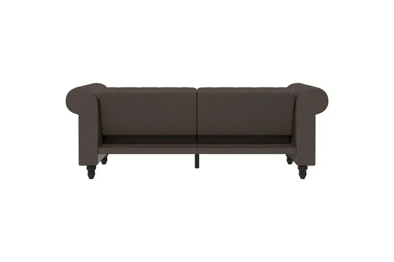 Sovesofa Felix 236x87x83 cm, Mørk brun, Mikrofiber/Tre/Metall - 236x87x83 cm, Mørk brun, Mikrofiber/Tre/Metall - Møbler - Sofaer - Sovesofaer - 3 seters sovesofa